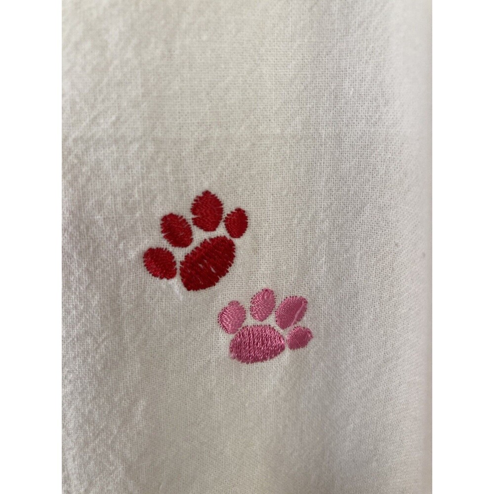 Casey Coleman Women's Blouse L Jolly Dogs Christmas Embroidered Whimsy Artsy - Picture 6 of 8